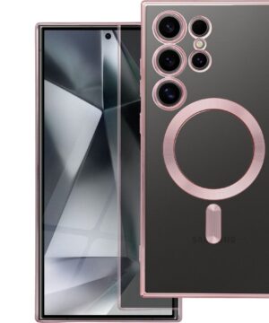 Силиконов калъф гръб Electro Mag Cover Samsung Galaxy S25 Ultra - rose-gold