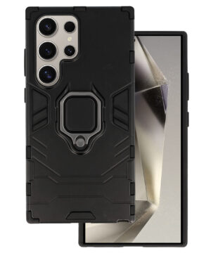 Хибриден калъф гръб Ring Armor Case Samsung Galaxy S25 Ultra - черен