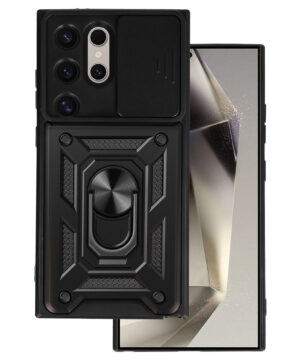 Хибриден калъф гръб Slide Camera Armor Case Samsung Galaxy S25 Ultra - черен